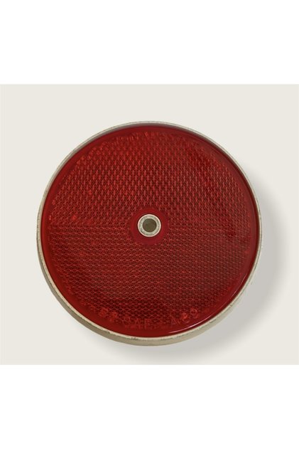 Red Screw-In Round Plastic Reflector Cat Eye Caravan/Van/Trailer