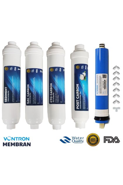 Vontron Membranlı Kapalı Kasa 5'li Çubuklu Filtre Seti