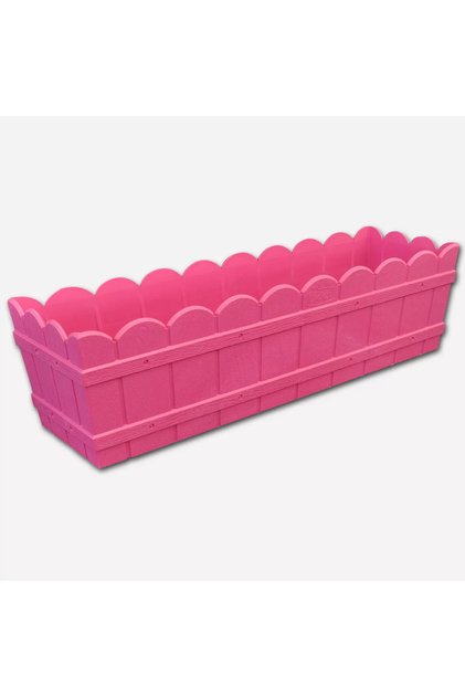 Dikdörtgen Balkon Saksısı Büyük 55 cm PEMBE