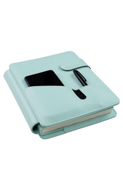 Organizer Agenda with Phone Case Undated Checkered 160 Sheets 17X24 Notebook Rainbow Vegan 20X26 cm