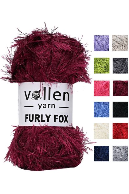 vollen yarn Furly Fox El Örgü İpi Hırka Kazak İpliği,Tuylu ip