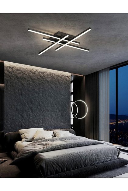 Antrasit 3 Işık Rengi #2 Led Tavan Lambası,avize,modern Aydınlatma,dekoratif Işık
