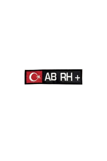 AB Rh+ (Pozitif) Kan Grubu Patch Peç Arma ve Kot yamaları (Cırt Hediyeli) Ebatları: 9 cm. x 2 cm.