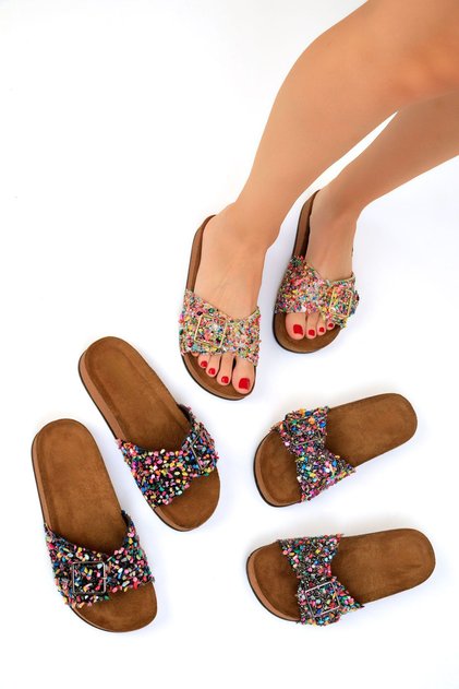 19454 Model Bronze Women's Slippers