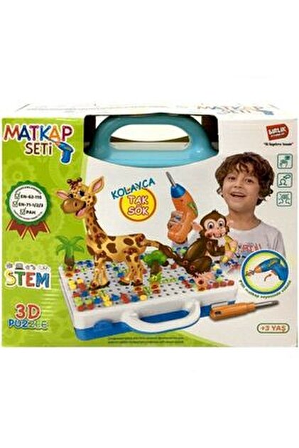 BİRLİK TOYS 11b Matkaplı Vidalama Ve 3d Yaratıcı Mozaik Puzzle 198