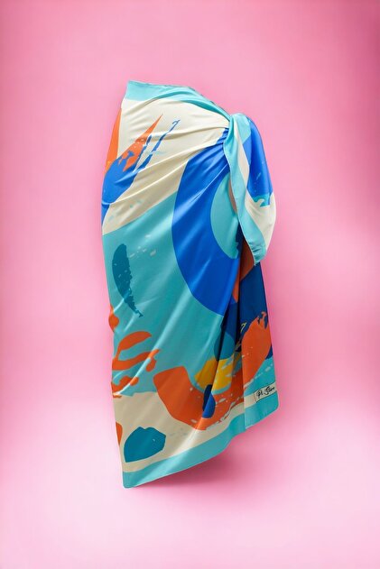 strapless open back dress Brother & Sister Matching Abstract Outfit  Turquoise & Orange Vacation  Wear  TheStylore