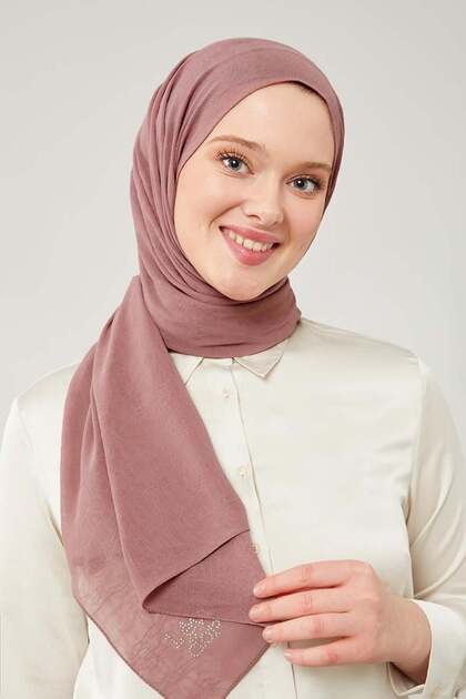 Violet Solid Color Frozen Crepe Shawl