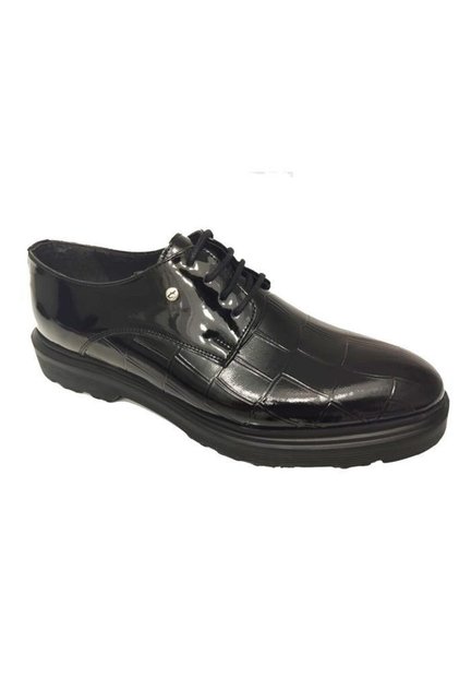 Thick Sole Patent Leather Eva Men's Shoes - Tamboğa K340.r-24