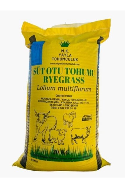 M.K Yayla Tohumculuk Süt Otu Tohumu (ryegrass) - Rye Grass - Italyan Çimi - Reygrass - Tetraploid - 20 Kg