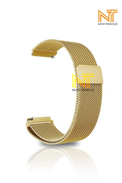 Huawei Watch Gt2 Gt3 42mm Uyumlu 20mm Örgü Metal Hasır Kordon