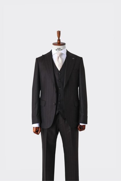 Viskon Karışımlı Slim Fit Yelekli Erkek Takım Elbise - Şık Ve Rahat-kaw1024s