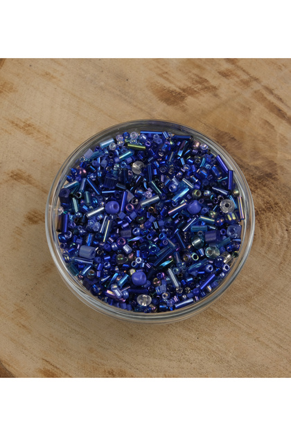 Prestij Candy Mixed Model Glass Beads درجات اللون الأزرق الداكن
