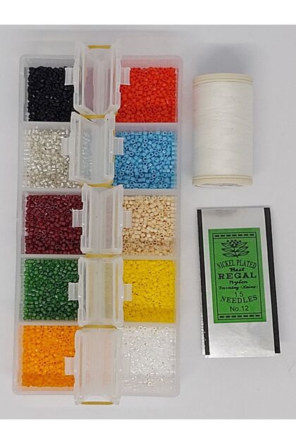 Miyuki Delica Beads 11/0 Starter Set 10 Pack -3B Thread Color May Change Depending on Request