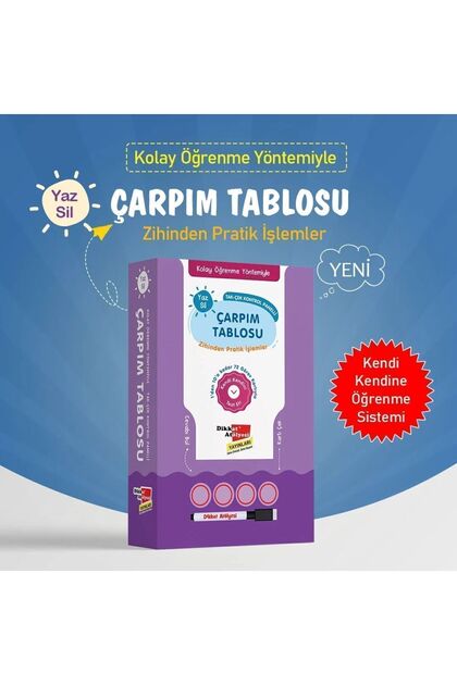 Kolay Öğrenme Yöntemiyle Yaz Sil Çarpım Tablosu Oyunu