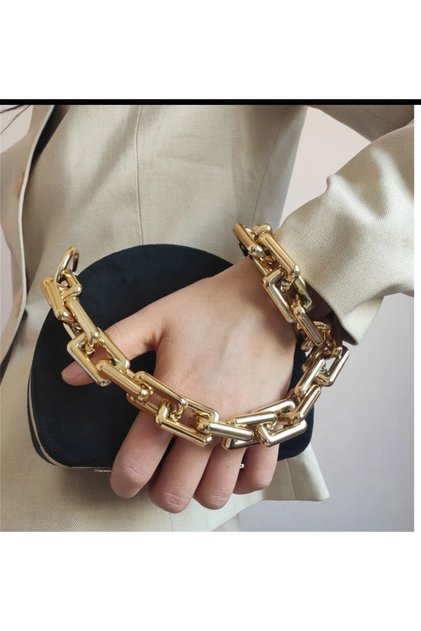 30 Cm Square Chain Bag Clip Extension Gold - Metal Accessory