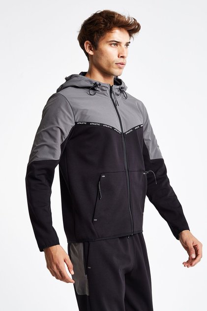 Men's Zippered Hooded Sweatshirt 24N-1101
