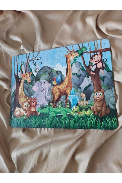 Wooden Kids Puzzle Safari 108 Pieces Furniture