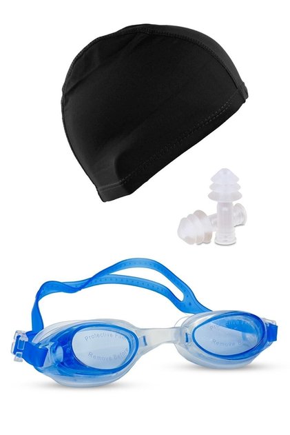 Special Boxed Swimming Set Antifog Silicone Swimming Goggles Lycra Cap and Earplugs Set