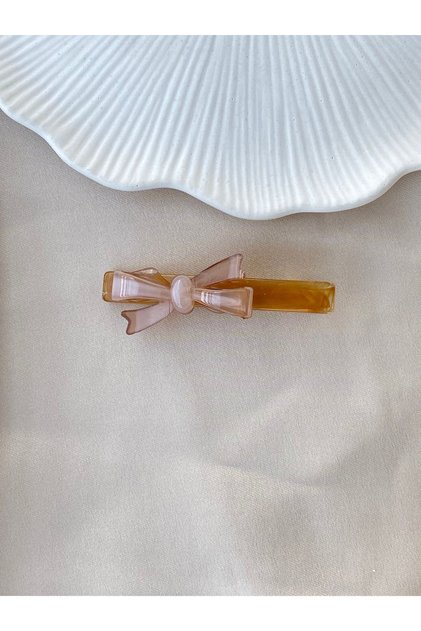 Bow Acrylic Side Hairpin Buckle