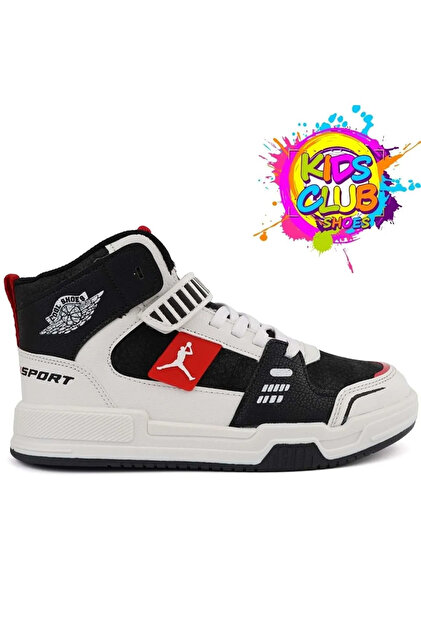 キンプリ Cool King Uzun Boğazlı Siyah-Kırmızı Erkek Çocuk Spor Ayakkabı