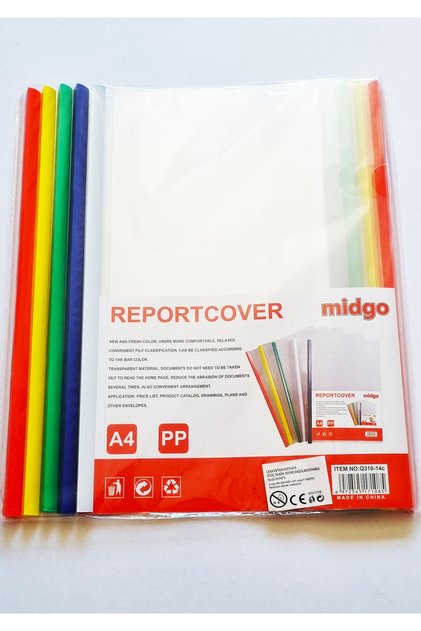 10'lu Sıkıştırmalı Sürgülü Dosya Midgo A4 PP