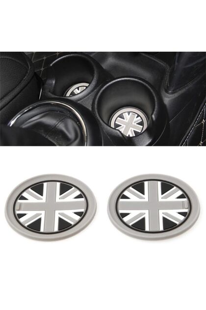 Mini Cooper Gray Jk Coasters Set of 2 72mm
