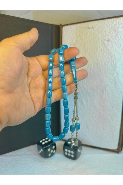 Katalin Rosary Blue Colored Capsule Cut T-22