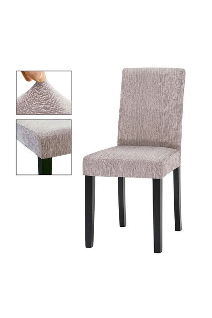 Jacquard Chair Cover Stick Pattern High Flexible Chair Cover (1 Piece)