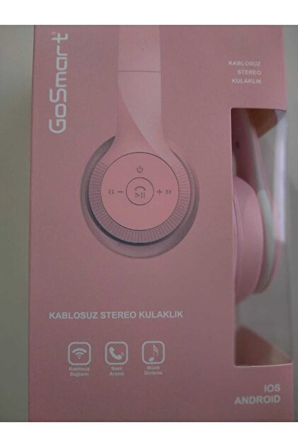 GoSmart Kablosuz Stereo Kulaklık- Pembe Yavruağzı Fiyatı