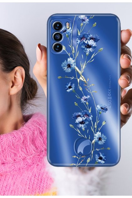 S19 Max Pro S Kılıf S19 Max Pro S Şeffaf Silikon Baskılı Motifli Orkide