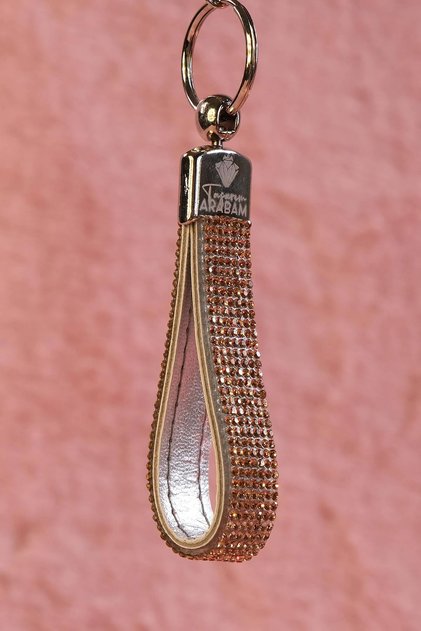 Stone Keychain Gold with Color Options