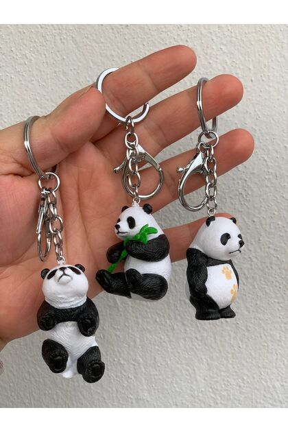 Cute Panda Keychain, 1 Piece with Model Options