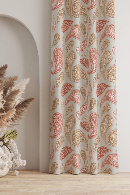 Shawl Pattern Background Curtain Young Room Living Room Hall (Beware of the Size)