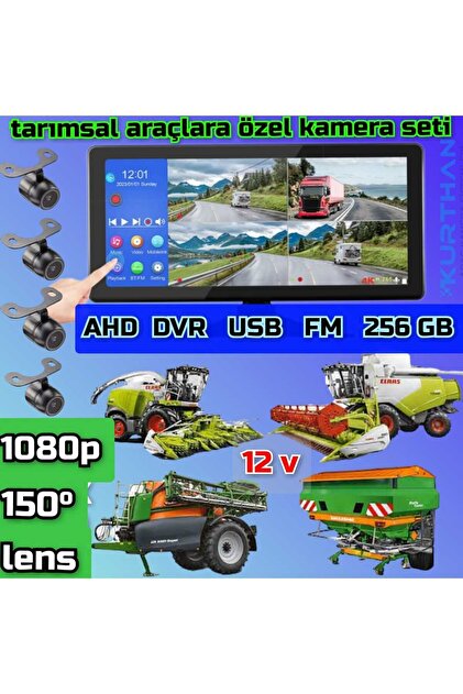 Twogo 10.36'' Dokunmatik 4k Video Müzik Dvr Ekran 4 Adet Kelebek
