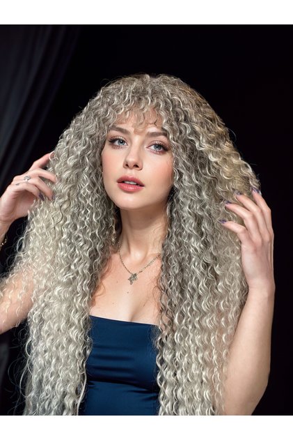 Afro Peruk Saç -Tak ve çık Komple takılır kabarık modeldir.El yapımıdır.Videoludur Suzan afro