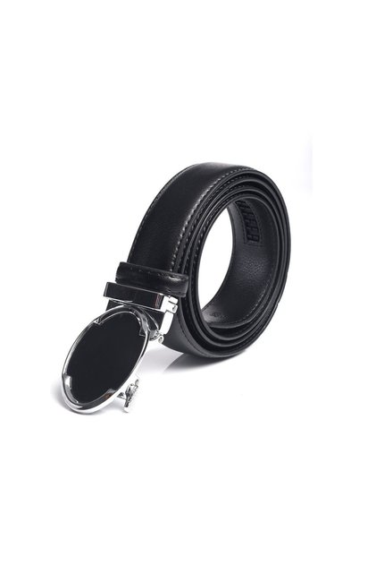 Faux Leather Men's Belt Hook and Loop Automatic Belt Men's Dress and Daily Adjustable Buckle