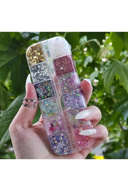 Glittery Gel Eyeshadow Palette Set with 2 Shimmering Glitter Eyeshadows