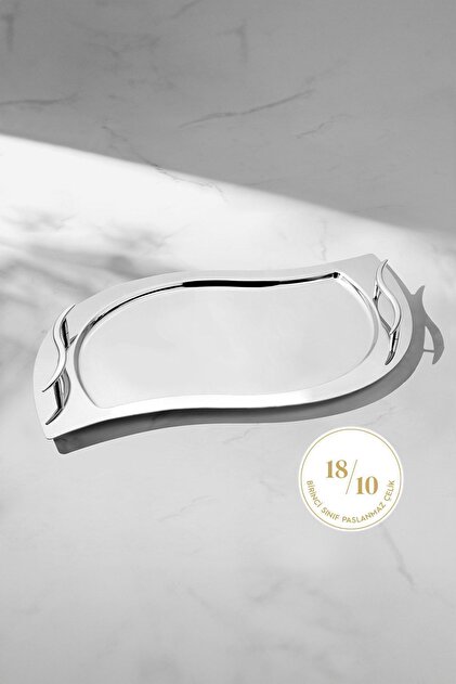 Nehir Gizem Sade Çelik Çay Tepsi - Fiyatı, Yorumları