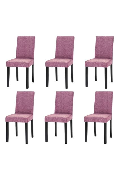 Jacquard Chair Cover Stick Pattern High Flexible Chair Cover (6 Pieces)