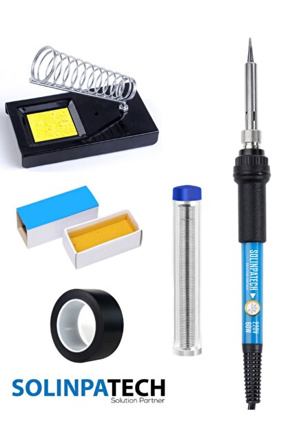 SolinpaTech 60w Sıcaklık Ayarlı Kalem Havya Stand Lehim Bant Lehim