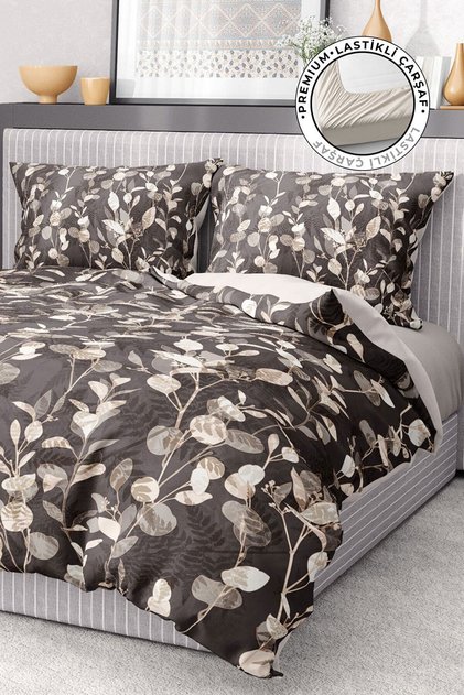 Duvet Cover Set 100% Cotton Satin Fitted Sheet Deluxe Collection Double 3d Dream
