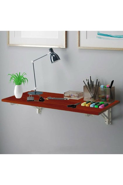 Brown Wall-Mounted Foldable Table & Desk 80×40– Space-Saving, Versatile Home & Office Workspace