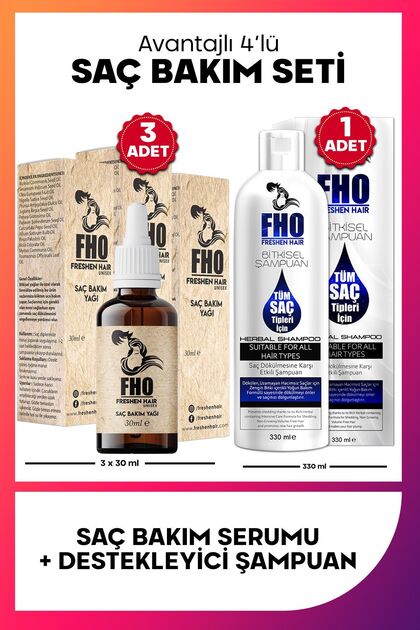 Freshen Hair + 3 Hair Care Serums + 1 Herbal Shampoo Special Offer Set