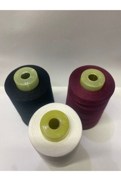 Set of 3 Sewing Thread 120 No 5000m Polyester
