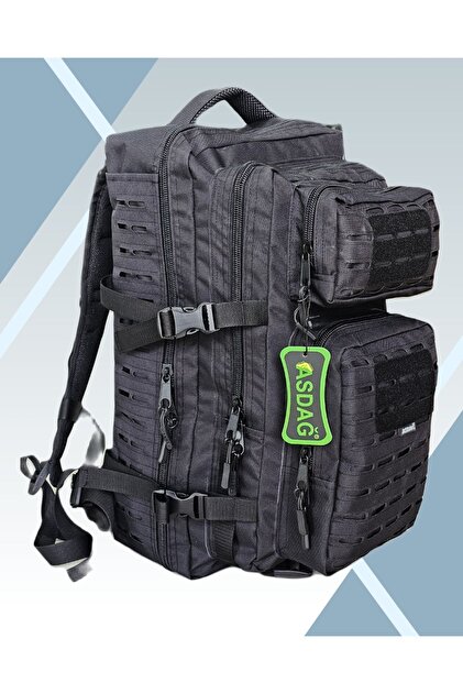 ASDAĞ Lazer Kesim Siyah Askeri Sırt Çantası (55 Litre) - Fiyatı