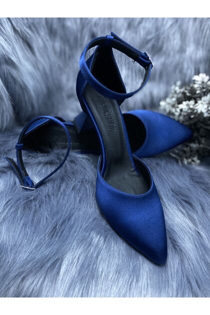 Champagne Heel Navy Blue Women's Shoes
