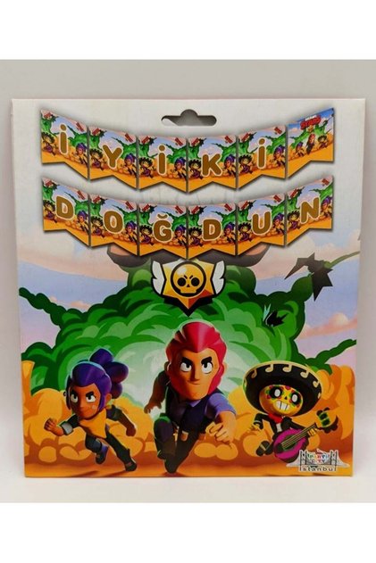 Iyi Ki Doğdun Banner - Brawl Stars - 15x17 Cm