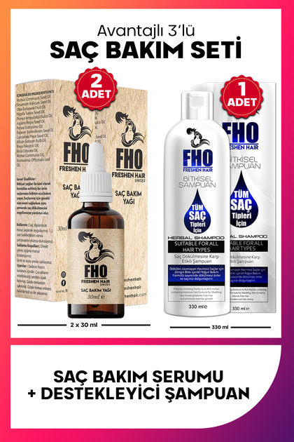 Freshen Hair + 2 Hair Care Serums + 1 Herbal Shampoo Special Offer Set