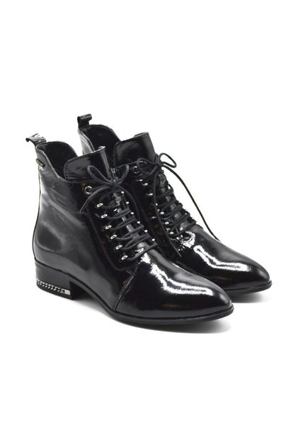 Women's Leather Boots Black Patent Leather 2152708K