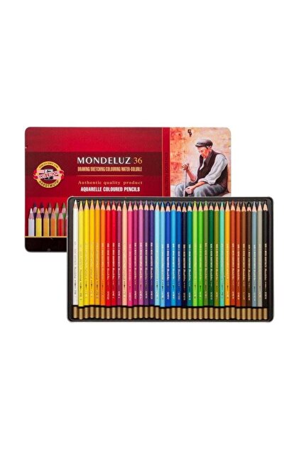 Kohinoor Koh-ı Noor Mondeluz Aquarell Boya Kalemi 36 Renk Metal